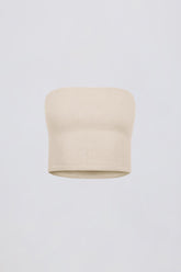Brushed Jersey Bandeau Top in Ecru